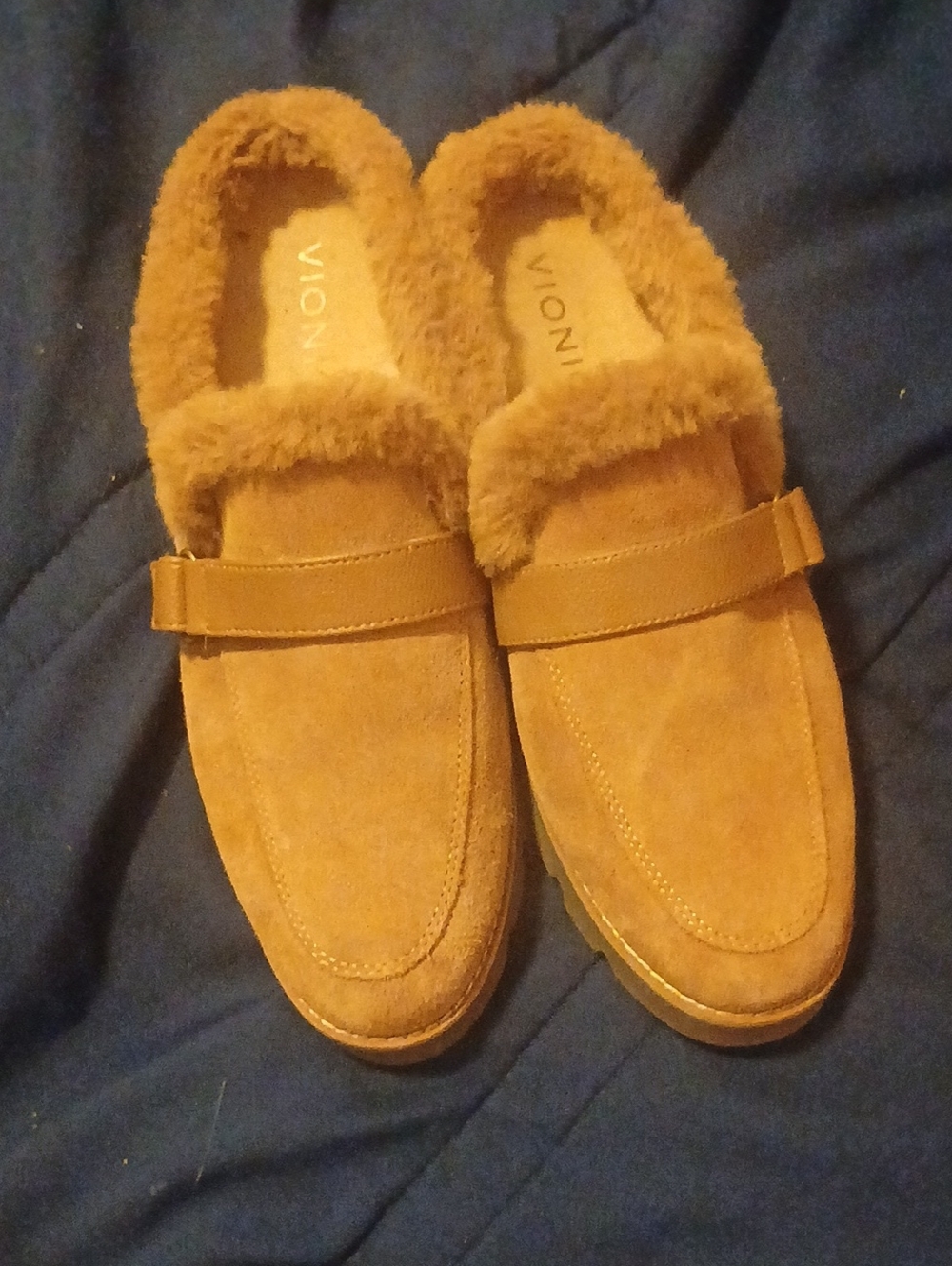 Vionic Womens Charm Kailen Faux Shearling Fuzzy Mules Size 7 - Picture 6 of 16